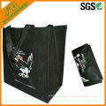 Reusable black color foldable pp non woven shopping carry bag (PRF-8115)